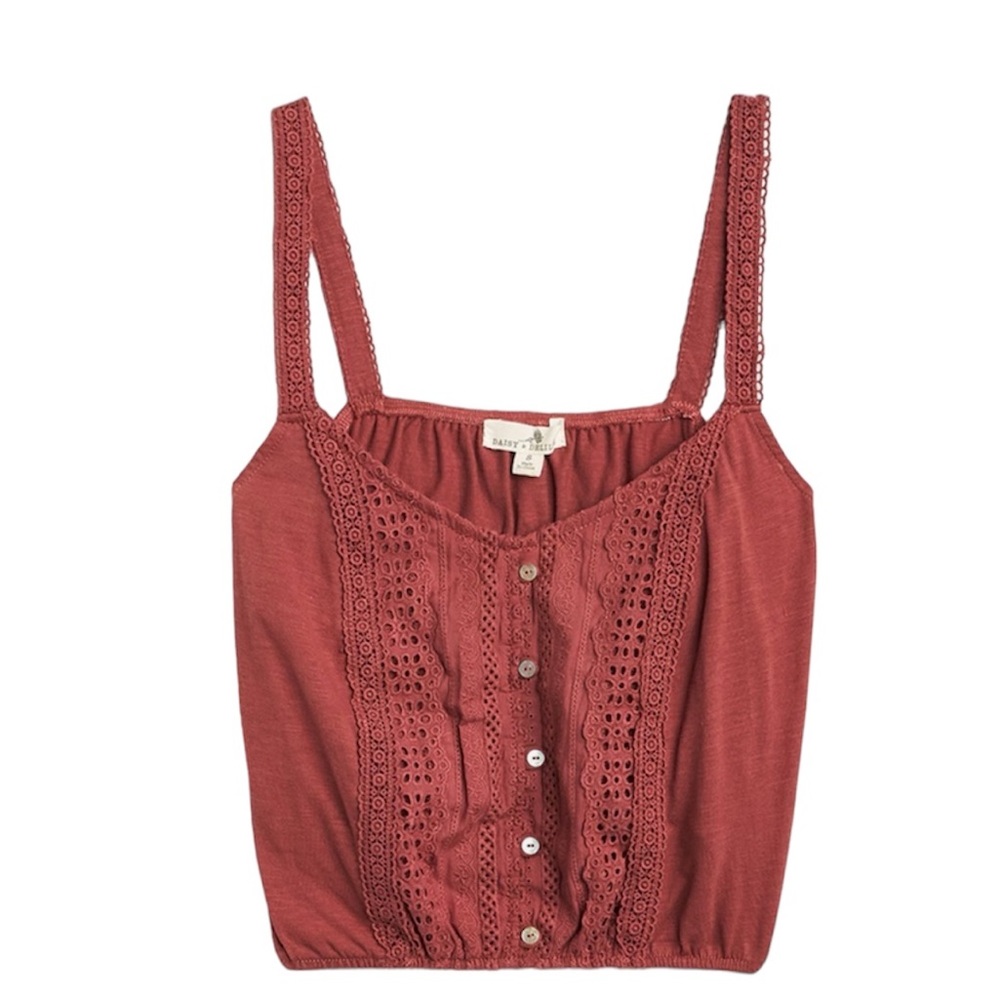 Daisy & Delilah NWT Paolina Crochet Cropped Knit Tank - Size Small - Stitchfix